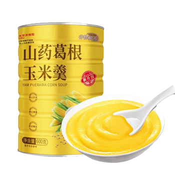 谷物粮园山药葛根玉米羹600g*2桶+杯勺（不甜款）玉米粉 玉米糊 早餐代餐