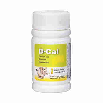 进口超市 美国原装进口 迪巧（D-CAL）小儿钙儿童维D钙咀嚼钙片宝宝青少年学生补钙水果钙300mg30粒