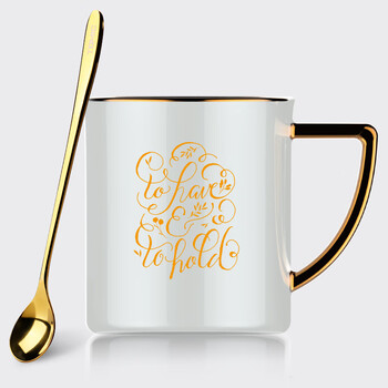 特美刻TOMIC北欧简约风陶瓷马克杯TC85001早餐咖啡牛奶茶杯300ml白色RH.