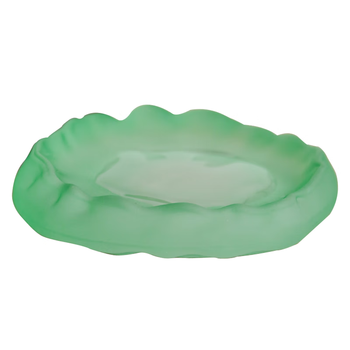 一海堂 文化 墨碟 墨海 磨砂琉璃墨碟 毛笔架笔搁墨液书法练字初学者入门练习放墨砚台 冰种墨碟-茶绿色