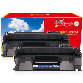 e代 CF280A硒鼓双支装 适用惠普HP 280a/80a硒鼓 hp400硒鼓M401A/M401N/M401DN/M425DN/M425DW/p2035n打印机