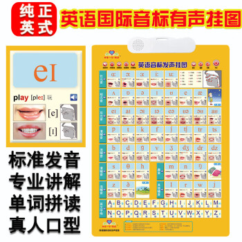 国际英语音标发音有声挂图小学生48个英语音标发音有声挂图音标学器和