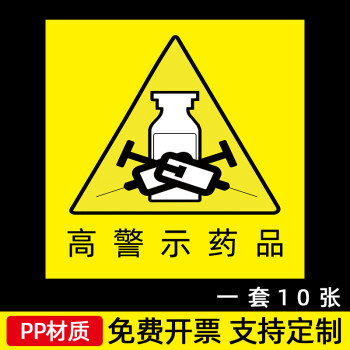 药品警示标签医院高危外用毒性精神麻醉近效有效期管理标识贴看似听似