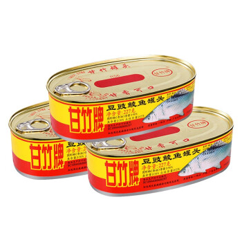 甘竹牌豆豉鲮鱼227g234罐广东甘竹即食下饭熟食鲮鱼海鲜肉鱼易拉罐