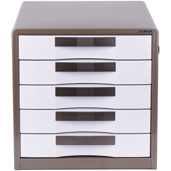 得力（deli）9702 五层金属桌面文件柜办公资料整理收纳箱 颜色随机