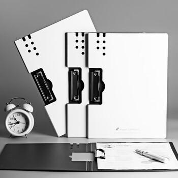 三木（SUNWOOD）名匠系列 A4横式发泡板夹加厚文件夹/资料册/会议报告夹/试卷资料收纳 白色 MC65