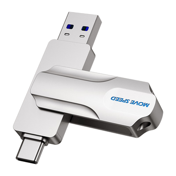 移速（MOVE SPEED）128GB 手机U盘双接口大容量 Type-C/USB3.2手机电脑两用高速优盘OTG安卓苹果通用移动U盘 灵动Pro