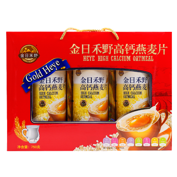 金日禾野高钙燕麦片礼盒880g中老年人营养品过年送礼礼品年货礼盒