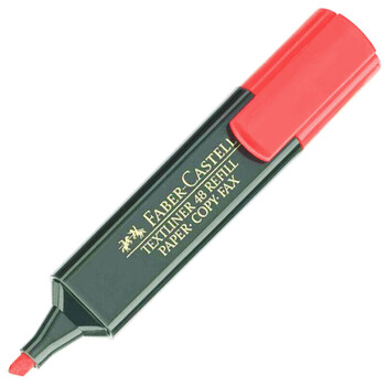 辉柏嘉（Faber-castell）【4支起售】荧光笔彩色重点标记笔醒目记号笔154821红色单支装