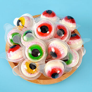 创意糖果网红眼睛糖小零食恶搞糖果软糖3d眼珠子糖果散装眼球软糖11颗