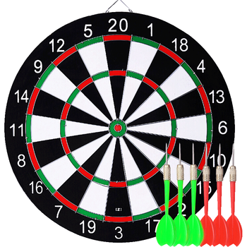 新动力飞镖盘套装【热卖】家用金属网架1cm包边植绒17寸XD0117送飞镖针