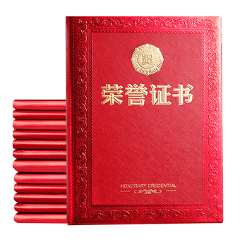 洧宜12K 可打印荣誉证书 10本装空白奖状培训表彰颁奖获奖证书附赠 20 张 A4 内芯