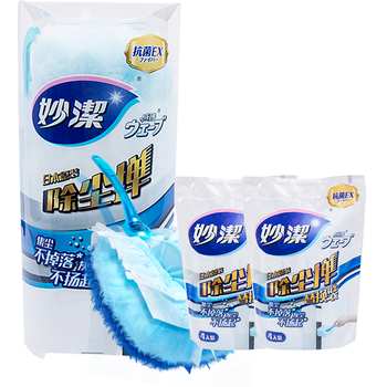 妙洁 缝隙达人短款除尘掸组合 共9片替换头 静电除灰尘掸子