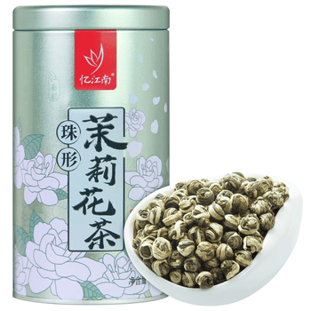 忆江南茶叶茉莉花茶茉莉龙珠200g茉莉绣球春茶自饮罐装浓香型
