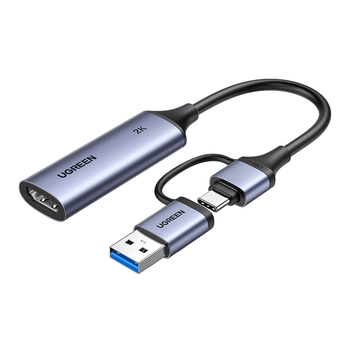 绿联HDMI视频采集卡4K高清输入MS2130适用Switch NS/PS5电脑手机平板相机游戏直播录制转USB3.0/Type-C