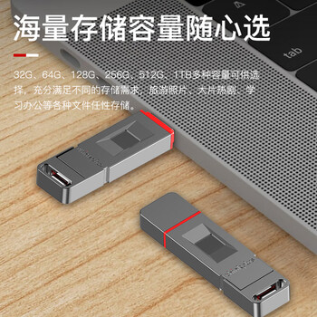 thinkplusThinkPlus联想 64GB 指纹保护U盘 USB3.2加Type-C双接口密码防泄密手机电脑办公优盘FU100系列 thinkplusThinkPlus联想 64GB 指纹保护U盘 USB3.2加Type-C双接口密码防泄密手机电脑办公优盘FU100系列