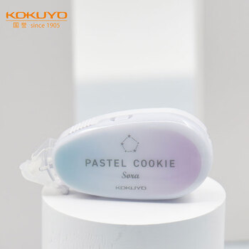 国誉(KOKUYO)点点胶淡彩曲奇·晴空·点状胶黏贴双面胶手工胶带（本体） 星海绿粉1个 WSG-DMV45-06GP