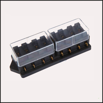 凯元达  4 6 8 1012档汽车保险丝座 多路保险盒 车用中号直排保险座 总成8路单保险盒