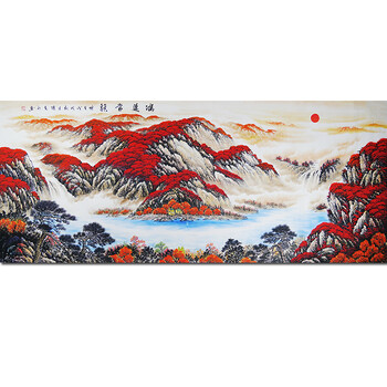 中国山水画研究院院长 陈克永 2.40米巨幅聚宝盆【鸿运当头】