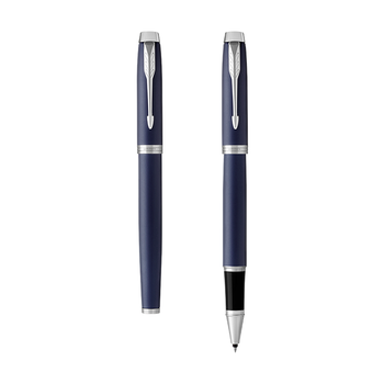 派克（PARKER）签字笔 商务办公练字礼品生日礼物 IM蓝色白夹宝珠笔