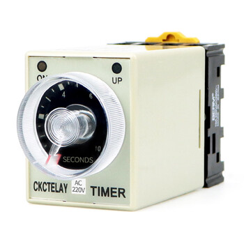 百瑞川 时间继电器通电延时定时器有底座AH3-3 1S 24V