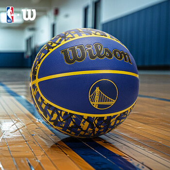 Wilson威尔胜NBA球队橡胶涂鸦系列金州勇士队青少年成人室外7号篮球