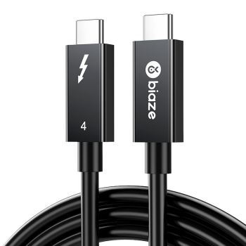 毕亚兹 雷电4数据线全功能 Type-c口8K投屏40G传输PD100W兼容USB4雷电3苹果iphone15 笔记本连接线1.2米 