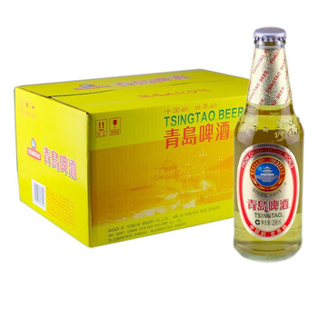 青岛啤酒tsingtao青岛产小白金瓶白金啤酒29624瓶整箱装