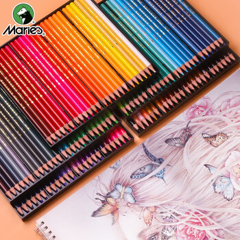 【全网低价】马利(Marie's)油性彩铅120色 盒装学生儿童绘画涂色填色彩色铅笔 加粗笔芯原料饱满上色均匀C7524-120 速写 马克笔绘画