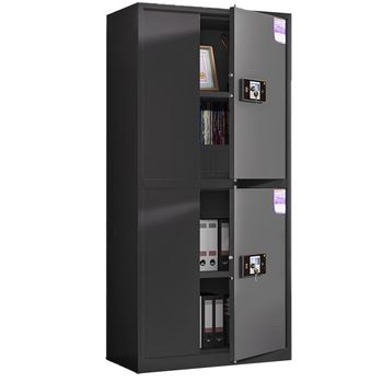 中伟(ZHONGWEI)保密柜文件柜档案柜保险柜钢制防盗柜电子密码锁黑色通双节带斗