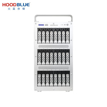 火蓝（Hoodblue）雷电3磁盘阵列 24盘8K高速影视剪辑存储 Raid5\6硬盘盒 DS8024-T3 96TB