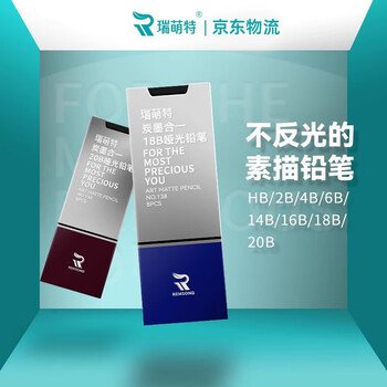 瑞萌特138哑光铅笔2b美术生专用亚光铅笔软中硬素描笔艺考绘画2b速写铅笔瑞蒙特速描铅笔碳铅笔美术写生