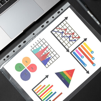 信发 TRNFA TN-9011-6 A4加厚孔袋夹/活页夹/11孔文件袋/50只装 保护套/资料册/替换芯搭配快劳夹孔夹用