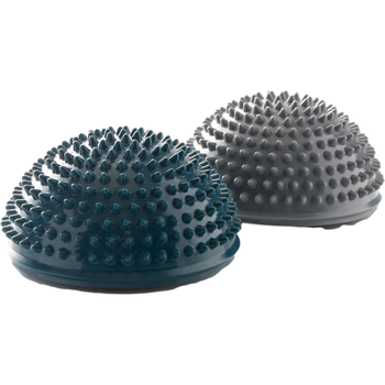 迪卡侬榴莲球核心健身锻炼触觉按摩半球儿童感统训练平衡石GYPA灰色-黑色一对-2917097
