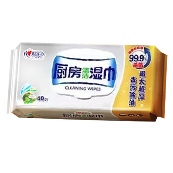 心相印 厨房清洁湿巾40片/包*6包 强效去污湿巾 家庭装XJB040 包装随机