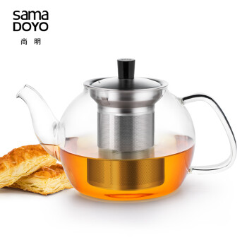 尚明耐热加厚玻璃茶壶冲泡茶壶带过滤大容量泡茶器家用功夫茶具套装
