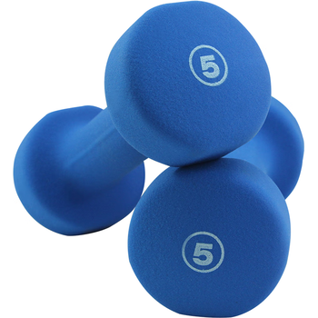 PROIRON普力艾 浸塑磨砂哑铃男女士学生家用哑铃健身哑铃套装亚铃 5磅*2