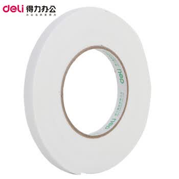 得力（deli）30410 厚泡沫胶 泡棉双面胶带 海绵强力型 12mm*2.5mm*5y 24卷装【ZY】
