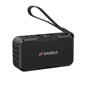 山水（SANSUI）M37老人收音机音响蓝牙音箱多媒体便携式户外音响小型迷你小音箱低音炮插卡收音机音乐播放器 黑色