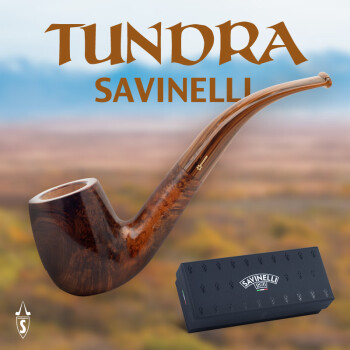 沙芬（SAVINELLI）苔原传统石楠木手工烟斗意大利进口男士烟斗烟具6mm滤芯配件套装 【苔原大号烟斗 新手推荐】