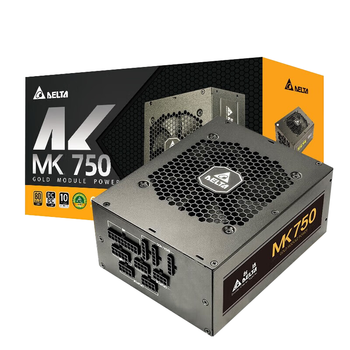 台达（DELTA）额定750w电源  MK750金牌全模台式电脑电源（双8PIN/全电压/金牌全模组/单路12V/十年保固）