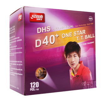红双喜DHS红双喜赛顶黄一星训练乒乓球大包装120只装