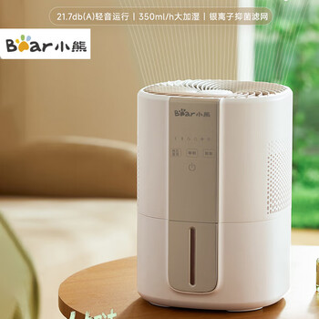 小熊（Bear）无雾加湿器卧室婴儿家用办公室桌面加湿大面积空气净化 轻音智能恒湿母婴抑菌 空调伴侣 JSQ-H40W6