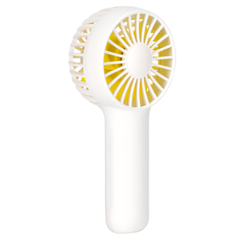得力迷你手持小风扇三档风力清凉耐用随身便携军训学生宿舍办公室 2.5寸扇面 白色85812
