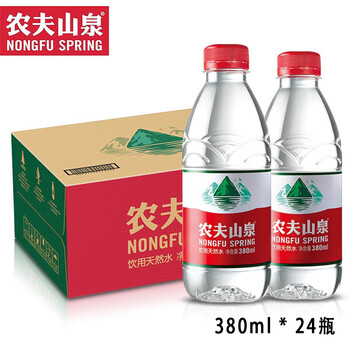农夫山泉饮用水 饮用天然水380ml*24瓶 整箱装