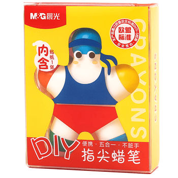 晨光（M&G）文具5色体育生不脏手指尖儿童蜡笔易抓握涂鸦萌趣油画棒AGM900K0儿童节礼物