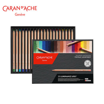 凯兰帝（CARANd'ACHE）瑞士卡达彩铅油性彩铅礼物6901系列大师收藏级肖像20色纸盒6901920画画笔