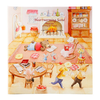 NCL仲林DIY自制覆膜粘贴式相册本 40页儿童成长相册薄/卡通/家庭影集照片书 暖心炉火 20L-90