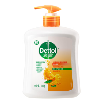 滴露（Dettol）洗手液柑橘500g瓶 健康抑菌消毒清爽 儿童家庭非补充装替换