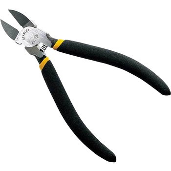 史丹利（STANLEY）黑色双塑柄水口钳5英寸工业级家用电工钳模型剪84-134-23